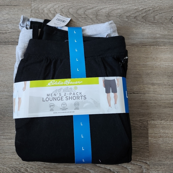 Eddie Bauer Mens 2pk lounge shorts - Picture 3 of 4